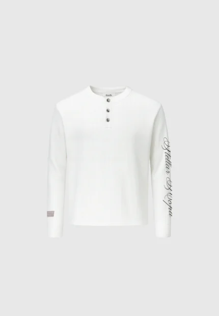 BF Waffle White Long Sleeve (4)